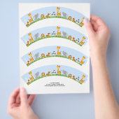 可愛いジャングル動物の男の子プレーンカップケーキラッパー チラシ (手)