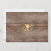 可愛いジャングル動物ガールボーイ赤ちゃんシャワー招待状 招待状 (裏面)