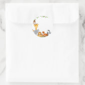 可愛いジャングル赤ちゃん動物シール ラウンドシール (バッグ)