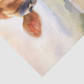 可愛いジャージー牛と子牛の野生の花のデコパージュ 薄葉紙 (詳細)