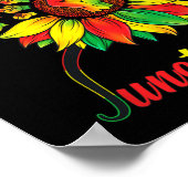 可愛いジュネグ第11ヒマワリ黒アフリカンアメリ ポスター (角)