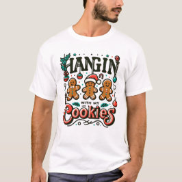 可愛いジンジャーブレッドのクリスマス グラフィック ホリデー アート Tシャツ