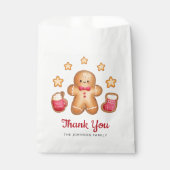 可愛いジンジャーブレッドマンクリスマスサンキュー フェイバーバッグ (正面)