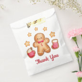 可愛いジンジャーブレッドマンメリークリスマスサンキューサンキュー フェイバーバッグ (封をした状態)
