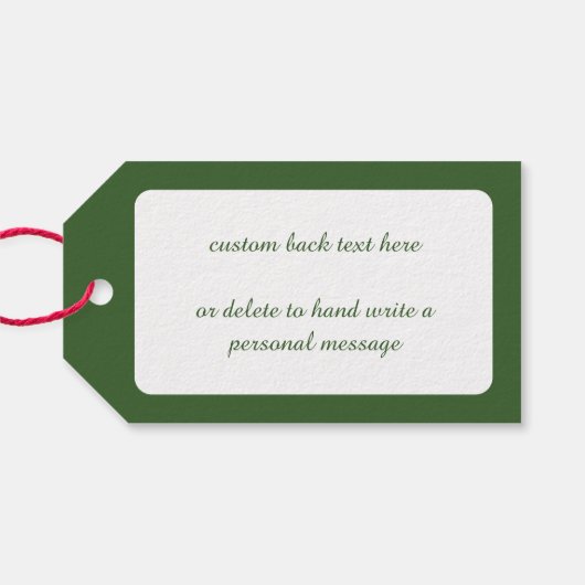 可愛いジンジャーブレッドマン吹ズホーン、クリスマスキャンディ ギフトタグ (裏面横)