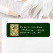 可愛いジンジャーブレッドマン吹ズホーン、クリスマスキャンディ ラベル (インサイチュ)