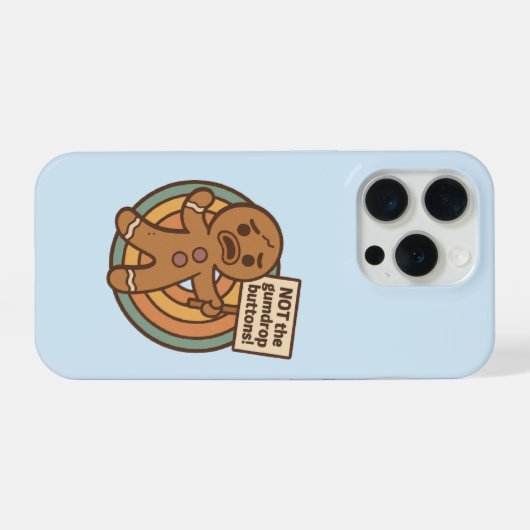 可愛いジンジャー・ジンジャーブレッドのスマホケース クリスマスギフト iPhoneケース (裏面横)
