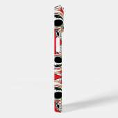 可愛いスカルのパター絵を描ン詳細赤 Case-Mate iPhoneケース (裏面 / 右)