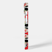 可愛いスカルのパター絵を描ン詳細赤 Case-Mate iPhoneケース (裏面 / 左)