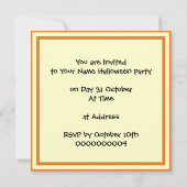 可愛いスカルの山ハロウィンカスタム製品 招待状 (裏面)