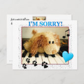 可愛いスクラッフィー犬ごめんなさい ポストカード (正面/裏面)