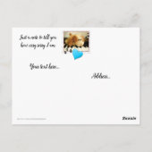 可愛いスクラッフィー犬ごめんなさい ポストカード (裏面)