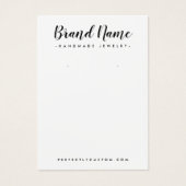 可愛いスクリプトカスタムのカラーロゴのイヤリングディスプレイカード (正面)