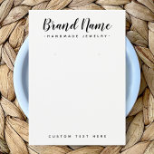 可愛いスクリプトカスタムのカラーロゴのイヤリングディスプレイカード