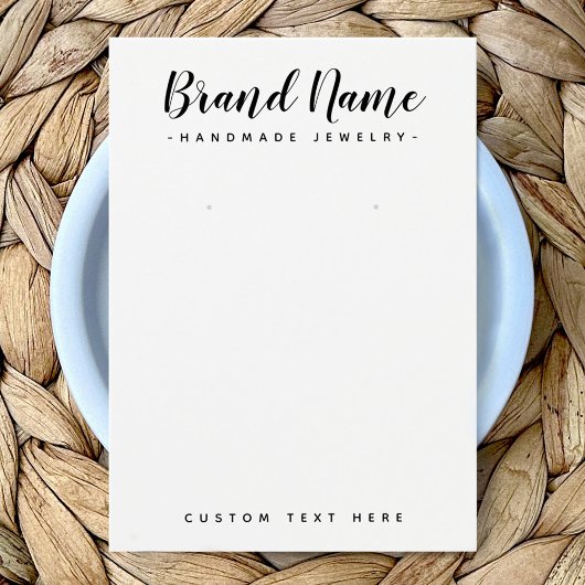 可愛いスクリプトカスタムのカラーロゴのイヤリングディスプレイカード