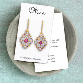 可愛いスクリプトフォントイヤリング表示名刺 名刺