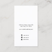 可愛いスクリプトフォントイヤリング表示名刺 名刺 (裏面)