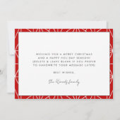 可愛いスクリプトメリークリスマスフォト シーズンカード (裏面)