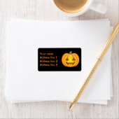 可愛いスケッチのハロウィーンジャックオランタンカボチャ ラベル (インサイチュ)