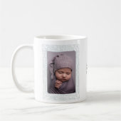 可愛いスケッチ写真誕生発表カードベビー コーヒーマグカップ (左)