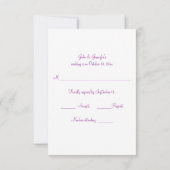 可愛いスケルトンカップルのハロウィンウェディングRSVPカード 出欠カード (裏面)