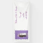 可愛いスケルトンカップル結婚ハロウィーンの看板 横断幕 (縦)