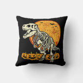 可愛いスケルトン恐竜トレックスディノパンプキンズムーンボーイ クッション (裏面)