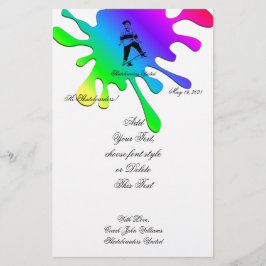 可愛いスケートボーダーボーイフレンド追加の名前と文字 便箋