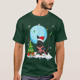 可愛いスコットランドのテリアのクリスマスドッグLights恋人T Tシャツ