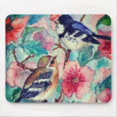 可愛いスズメ春マウスパッド マウスパッド (正面)