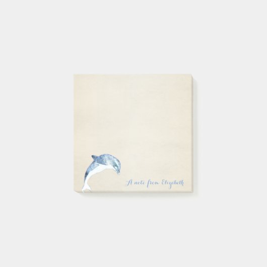 可愛いスタイリッシュイルカパーソナライズされた。 ポストイット (正面)