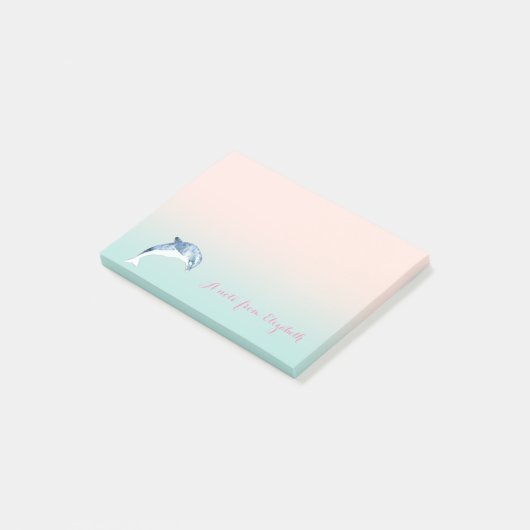 可愛いスタイリッシュイルカパーソナライズされた。 ポストイット (アングル)