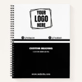 可愛いスタイリッシュカスタム会社ロゴビジネスブランド ノートブック (正面)