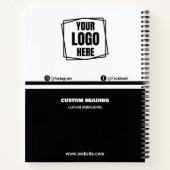 可愛いスタイリッシュカスタム会社ロゴビジネスブランド ノートブック (裏面)