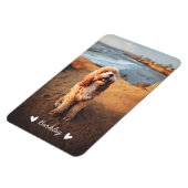 可愛いスタイリッシュハートペットの写真名 |白 マグネット (左側)