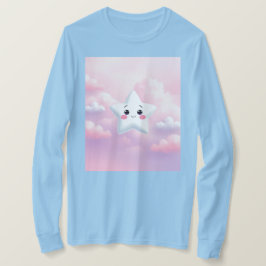 可愛いスターラベンダーピンクライトブルーTシャツ Tシャツ