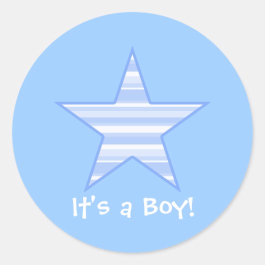 可愛いスター、男の子のシール ラウンドシール (正面)