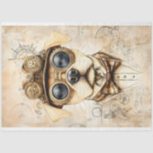 可愛いスチームパンクドセピア青写真AS6デコページ 薄葉紙 (正面)