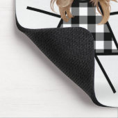 可愛いスティックガール(髪と引用文) マウスパッド (コーナー)