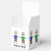 可愛いスティックフィギュア双子ボーイズ誕生日パーティー フェイバーボックス (オープン)