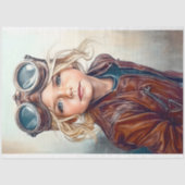 可愛いスティームパンクガールアヴィエーターゴーグルW9デカップページ 薄葉紙 (正面)