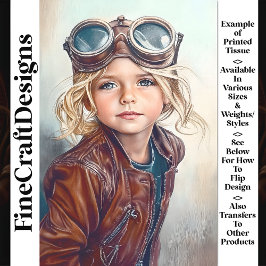 可愛いスティームパンクガールアヴィエーターゴーグルW9デカップページ 薄葉紙