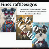 可愛いスティームパンクシュナウツァードッグ弓タイZ9デコページ 薄葉紙