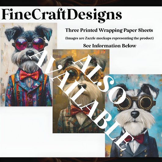 可愛いスティームパンクシュナウツァードッグ弓タイZ9デコページ 薄葉紙