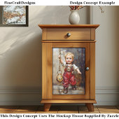 可愛いスティームパンクチャイルドレッドオーバーオールX9 Decopage 薄葉紙