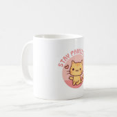 可愛いステイ前向きパシティブパおもしろいン コーヒーマグカップ (正面左)