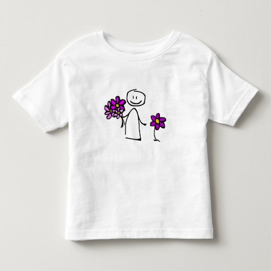 可愛いステッキ姿 トドラーTシャツ (正面)