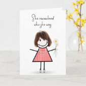 可愛いステッ考えクフィギュア カード (黄色い花)