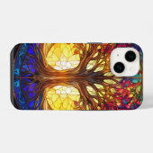 可愛いステンドグラスの生命の樹 iPhoneケース (裏面横)