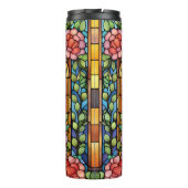 可愛いステンドグラスフェイクグレイハウンド犬 タンブラー (裏面)